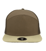 Zapped Headwear COBRA 7 - Panel Snapback Hat | Wholesale Performance Caps Brown - Khaki bill Adjustable Hats