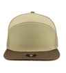 Zapped Headwear COBRA 7 - Panel Snapback Hat | Wholesale Performance Caps Khaki - Brown bill Adjustable Hats