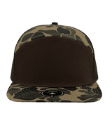 Zapped Headwear COBRA 7 - Panel Snapback Hat | Wholesale Performance Caps Old School Camo - Brown Adjustable Hats