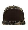 Zapped Headwear COBRA 7 - Panel Snapback Hat | Wholesale Performance Caps Old School Camo - Brown Adjustable Hats