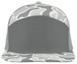 Zapped Headwear COBRA 7 - Panel Snapback Hat | Wholesale Performance Caps Old School Snow Camo - Grey Adjustable Hats