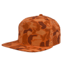 Zapped Headwear OSPREY 7 - Panel Snapback Hat | Wholesale Performance Caps Blaze Orange Old School Camo Adjustable Hats