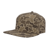 Zapped Headwear OSPREY 7 - Panel Snapback Hat | Wholesale Performance Caps Brown Old School Camo Adjustable Hats