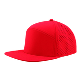 Zapped Headwear OSPREY 7 - Panel Snapback Hat | Wholesale Performance Caps Cardinal Adjustable Hats