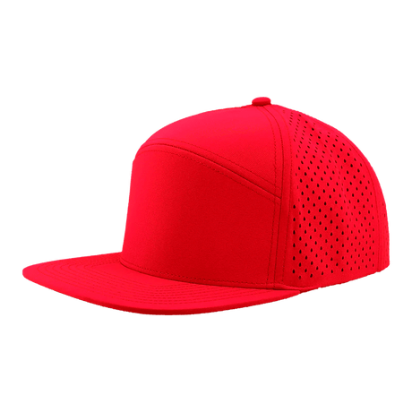 Zapped Headwear OSPREY 7 - Panel Snapback Hat | Wholesale Performance Caps Cardinal Adjustable Hats