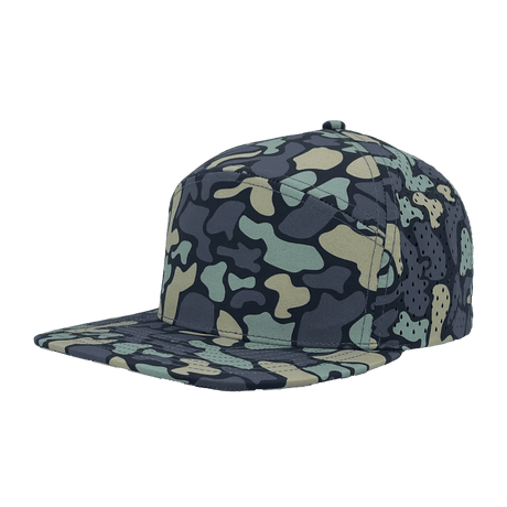 Zapped Headwear OSPREY 7 - Panel Snapback Hat | Wholesale Performance Caps Dino Camo Adjustable Hats