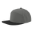 Zapped Headwear OSPREY 7 - Panel Snapback Hat | Wholesale Performance Caps Grey - Black bill Adjustable Hats