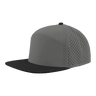 Zapped Headwear OSPREY 7 - Panel Snapback Hat | Wholesale Performance Caps Grey - Black bill Adjustable Hats