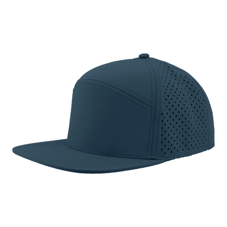Zapped Headwear OSPREY 7 - Panel Snapback Hat | Wholesale Performance Caps Light Navy Adjustable Hats