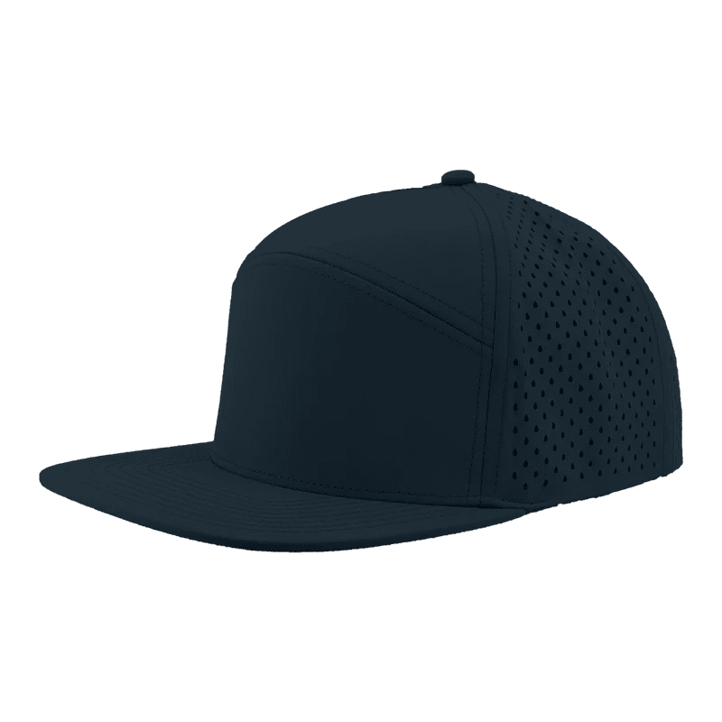 Zapped Headwear OSPREY 7 - Panel Snapback Hat | Wholesale Performance Caps Navy Adjustable Hats