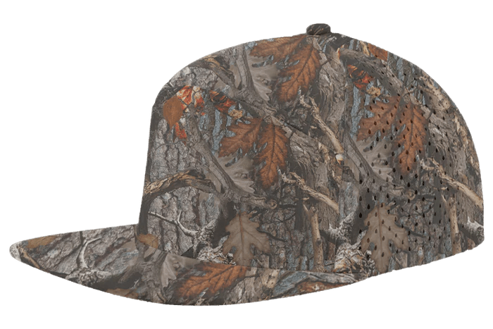 Zapped Headwear OSPREY 7 - Panel Snapback Hat | Wholesale Performance Caps Oak Camo Adjustable Hats