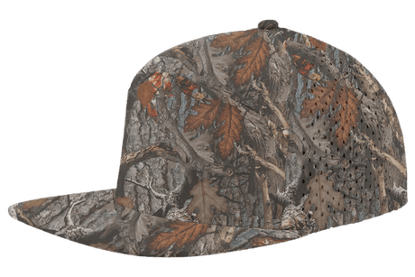 Zapped Headwear OSPREY 7 - Panel Snapback Hat | Wholesale Performance Caps Oak Camo Adjustable Hats