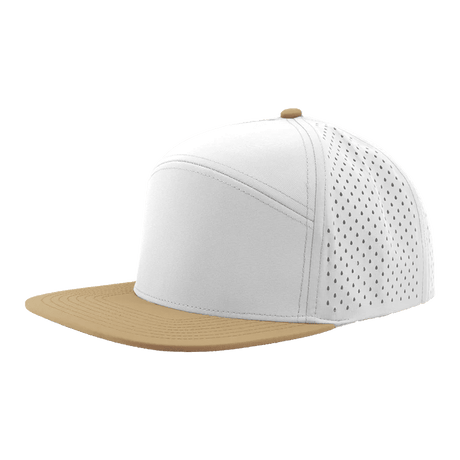Zapped Headwear OSPREY 7 - Panel Snapback Hat | Wholesale Performance Caps Off White - Khaki bill Adjustable Hats