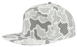 Zapped Headwear OSPREY 7 - Panel Snapback Hat | Wholesale Performance Caps Old School Snow Camo Adjustable Hats