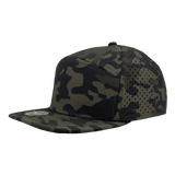 Zapped Headwear OSPREY 7 - Panel Snapback Hat | Wholesale Performance Caps Olive Camo Adjustable Hats