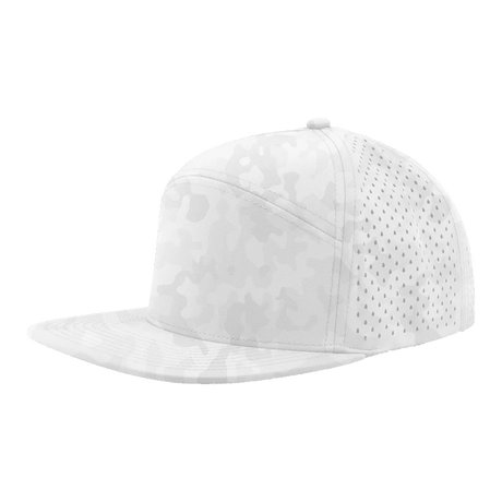 Zapped Headwear OSPREY 7 - Panel Snapback Hat | Wholesale Performance Caps Snow Camo Adjustable Hats