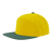 Zapped Headwear OSPREY 7 - Panel Snapback Hat | Wholesale Performance Caps Yellow - Green Golf bill Adjustable Hats