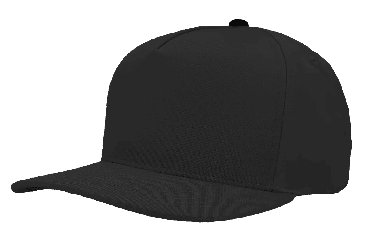 Zapped Headwear PATRIOT 5 - Panel Classic Snapback Hat | Wholesale Canvas Caps Black Adjustable 5 - Panel Caps