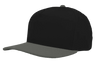 Zapped Headwear PATRIOT 5 - Panel Classic Snapback Hat | Wholesale Canvas Caps Black/ Grey Adjustable 5 - Panel Caps