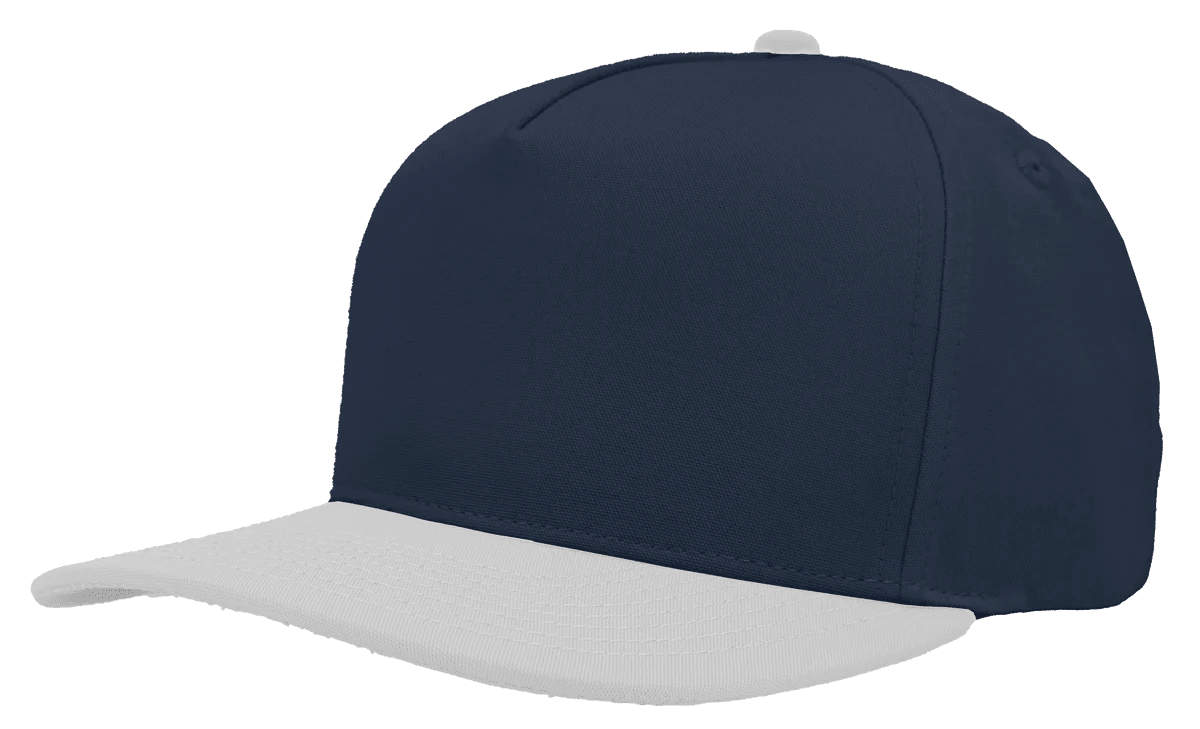 Zapped Headwear PATRIOT 5 - Panel Classic Snapback Hat | Wholesale Canvas Caps Navy/ White Adjustable 5 - Panel Caps
