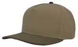 Zapped Headwear PATRIOT 5 - Panel Classic Snapback Hat | Wholesale Canvas Caps Tan/ Brown Adjustable 5 - Panel Caps