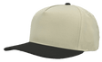 Zapped Headwear PATRIOT 5 - Panel Classic Snapback Hat | Wholesale Canvas Caps Vintage White/ Black Adjustable 5 - Panel Caps