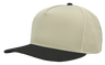 Zapped Headwear PATRIOT 5 - Panel Classic Snapback Hat | Wholesale Canvas Caps Vintage White/ Black Adjustable 5 - Panel Caps