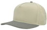 Zapped Headwear PATRIOT 5 - Panel Classic Snapback Hat | Wholesale Canvas Caps Vintage White/ Grey Adjustable 5 - Panel Caps