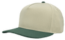Zapped Headwear PATRIOT 5 - Panel Classic Snapback Hat | Wholesale Canvas Caps Vintage White/ Masters Green Adjustable 5 - Panel Caps