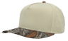 Zapped Headwear PATRIOT 5 - Panel Classic Snapback Hat | Wholesale Canvas Caps Vintage White/ Oak Camo Adjustable 5 - Panel Caps