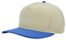 Zapped Headwear PATRIOT 5 - Panel Classic Snapback Hat | Wholesale Canvas Caps Vintage White/ Royal Blue Adjustable 5 - Panel Caps