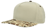 Zapped Headwear PATRIOT 5 - Panel Classic Snapback Hat | Wholesale Canvas Caps Vintage White/ Tan Old School Camo Adjustable 5 - Panel Caps
