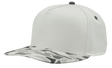 Zapped Headwear PATRIOT 5 - Panel Classic Snapback Hat | Wholesale Canvas Caps White/ Grey Old School Camo Adjustable 5 - Panel Caps